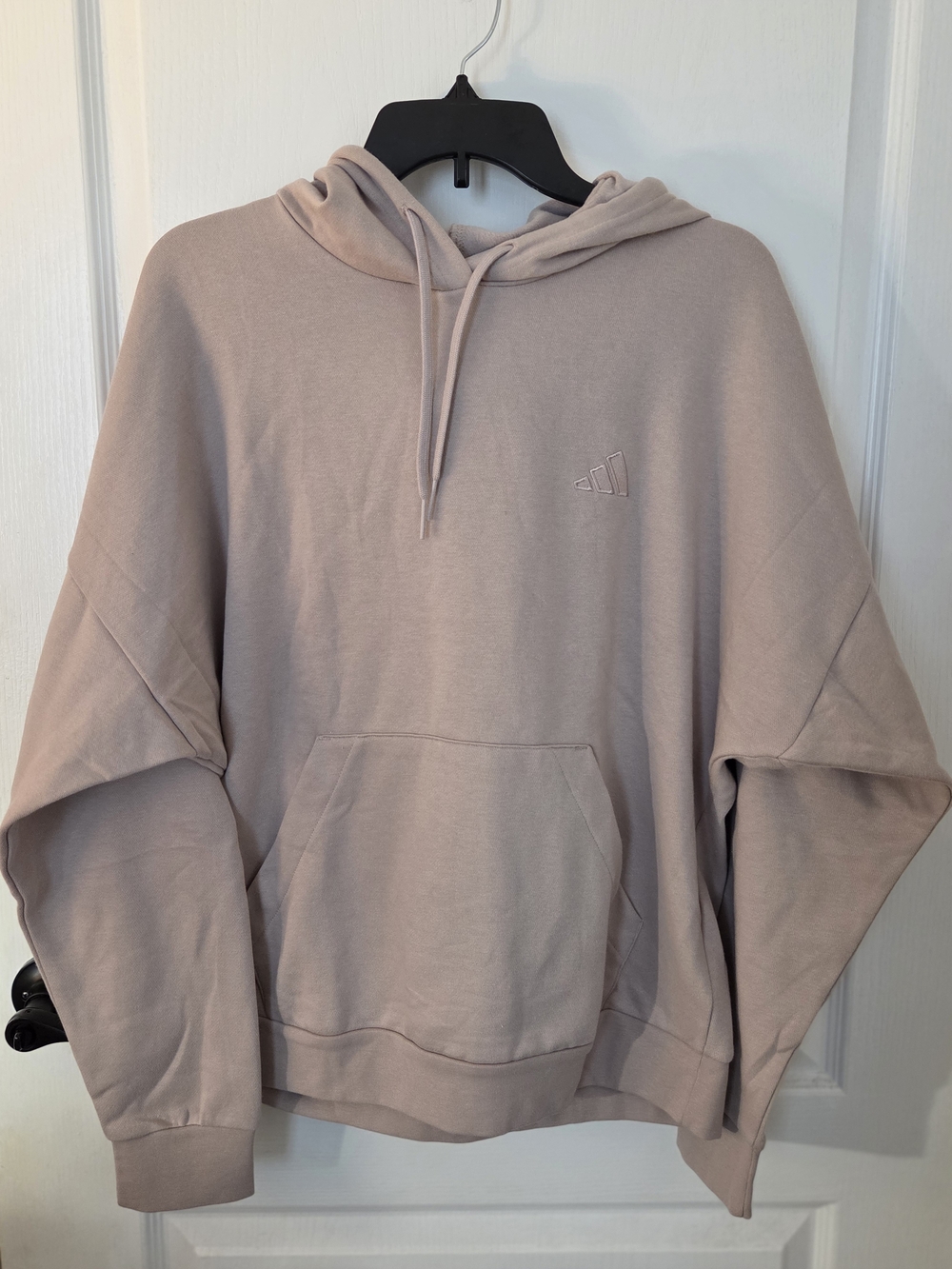 adidas Women's Mauve Pullover Hoodie with Embroidered Logo